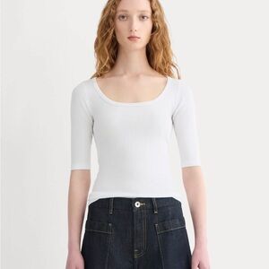 Everlane | THE LUXE RIB SCOOP-NECK TEE